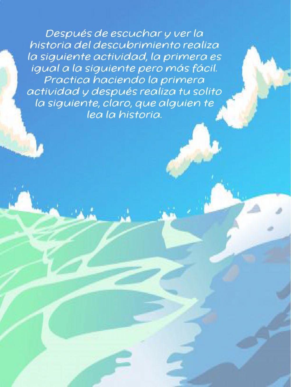 Descubrimiento de américa con pictogramas