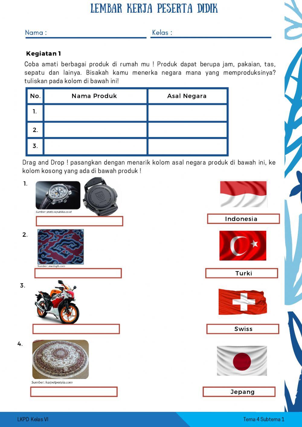 LKPD Kelas 6 tema 4 subtema 1 pb 1