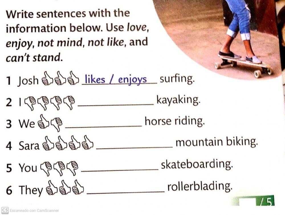 Likes and dislikes: verb+ing online exercise for | Live Worksheets