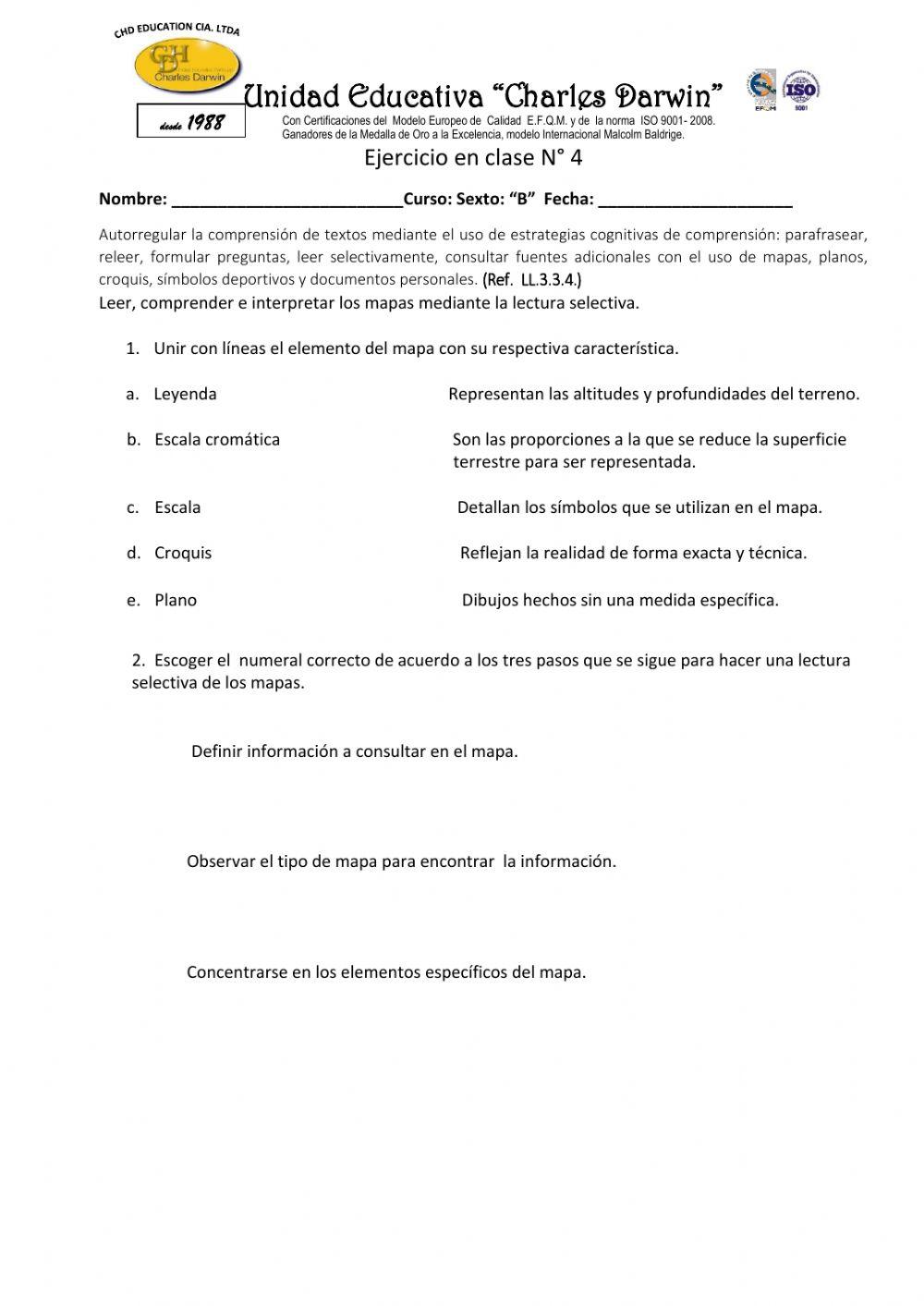 Lectura  selectiva interpretación de mapas