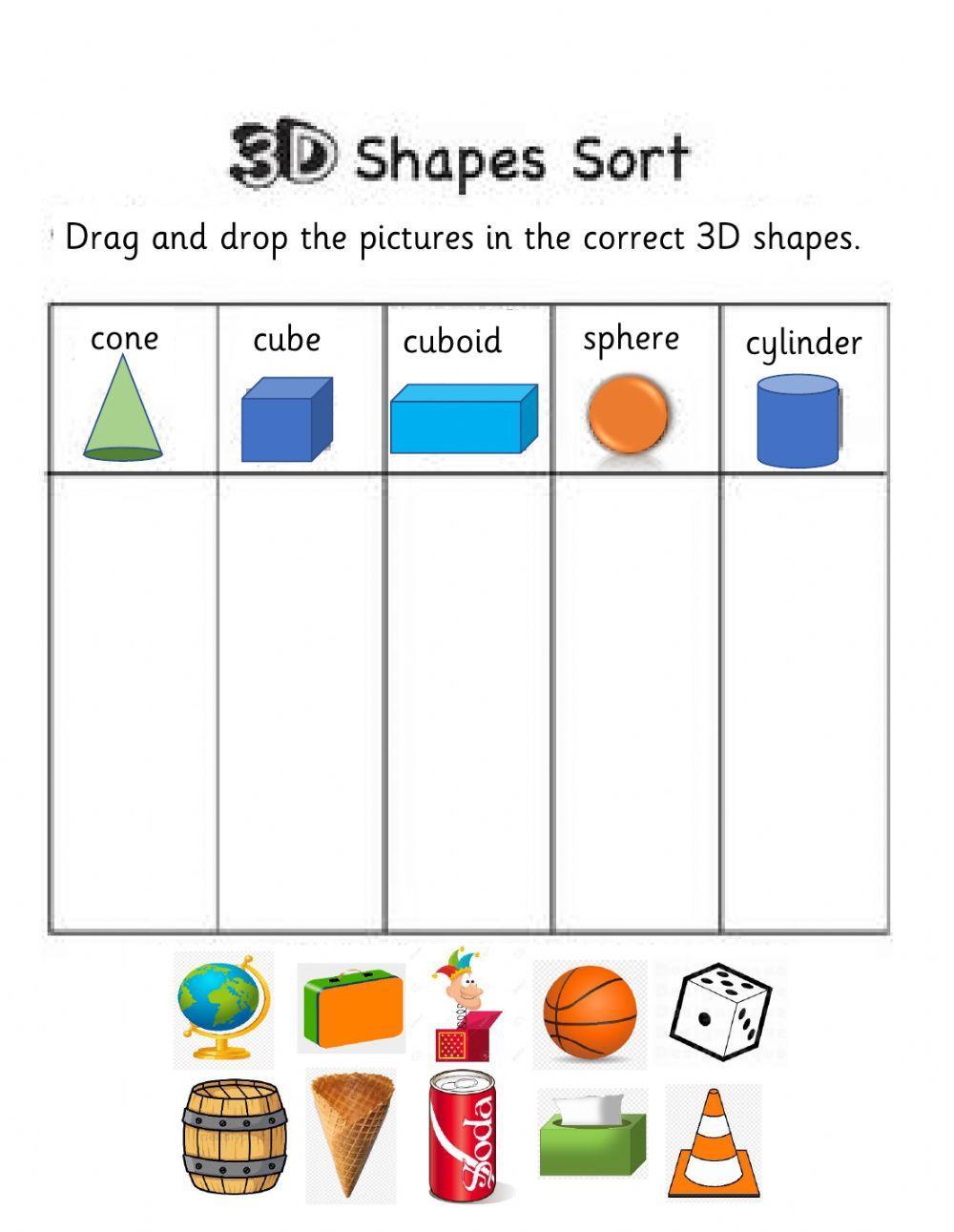 3D shape sort