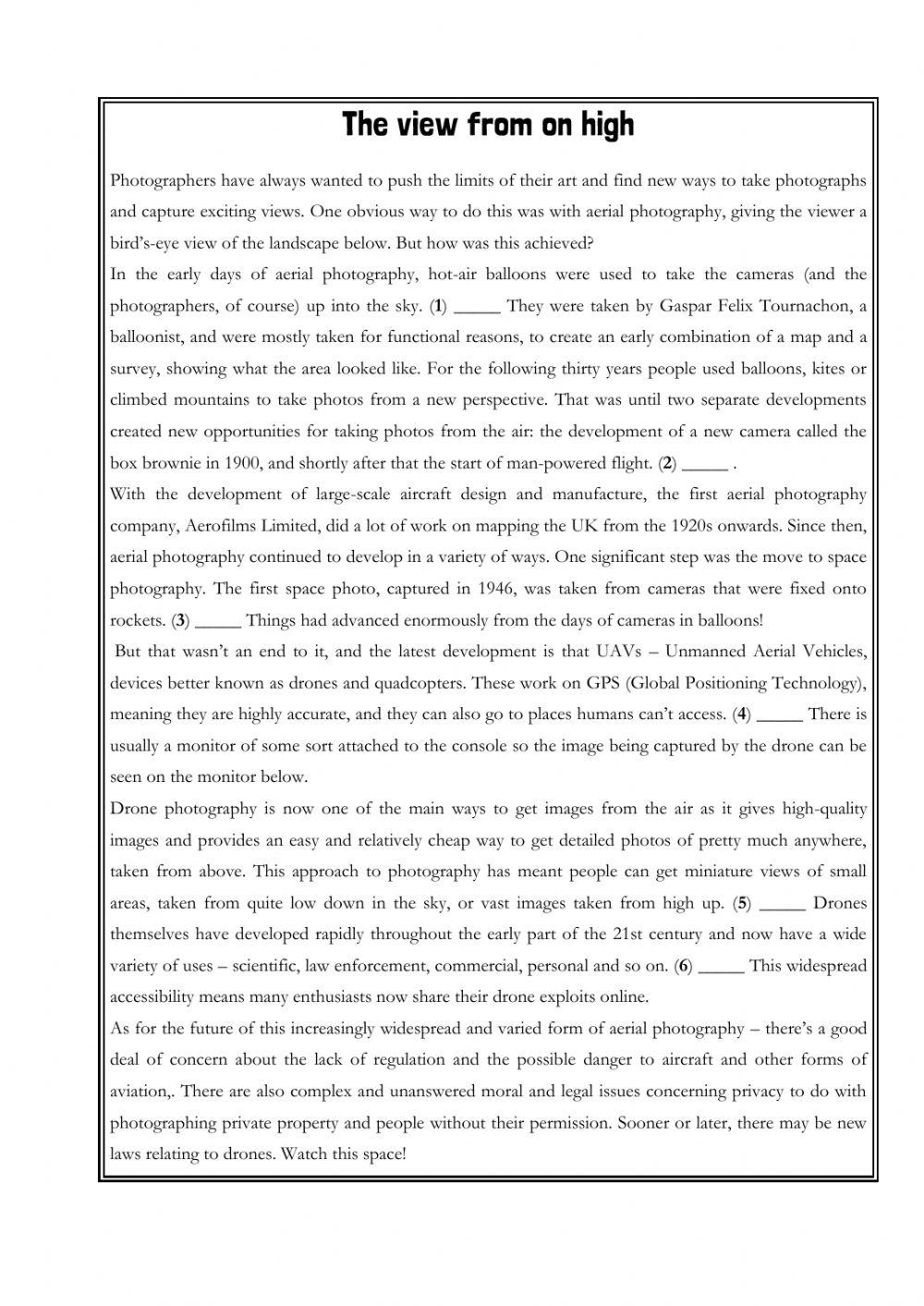 Comprehension: Reading & Listening