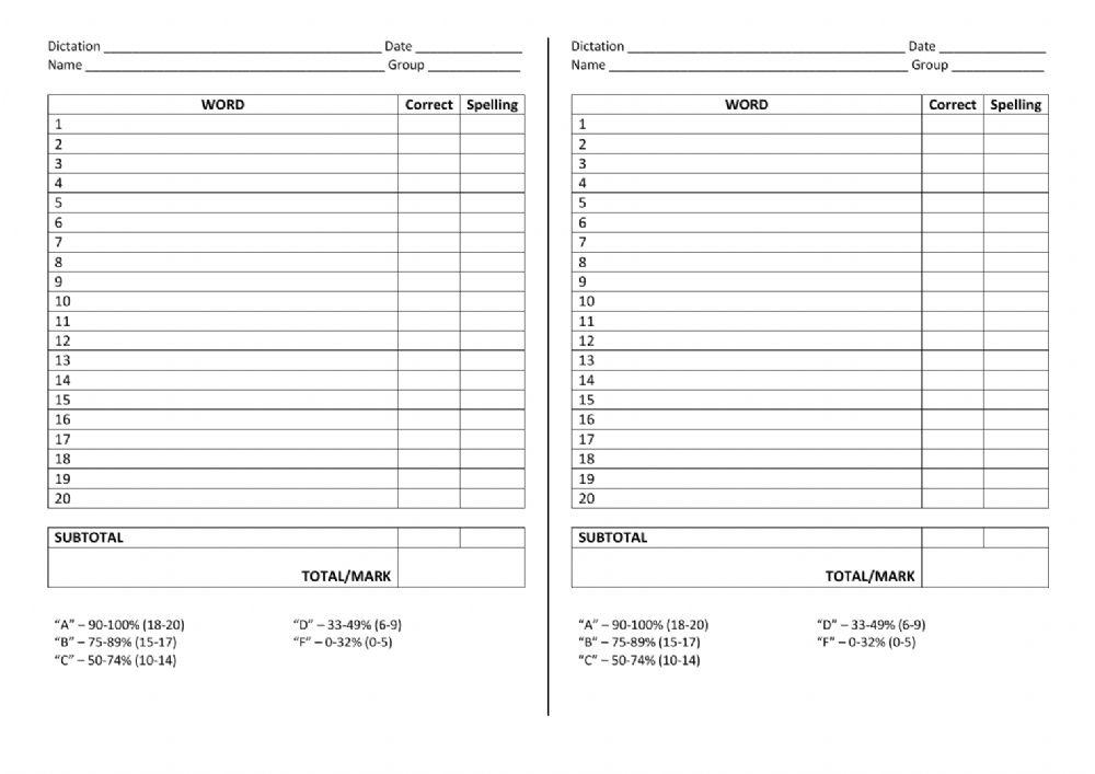 Dictation template