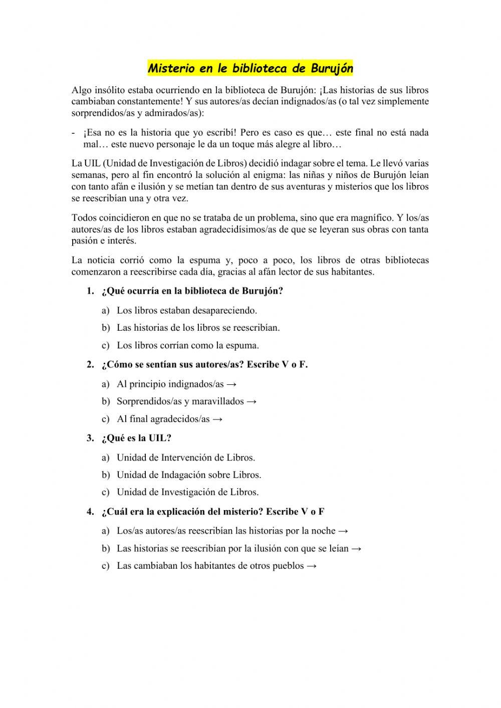 Misterio en la biblioteca de Burujón