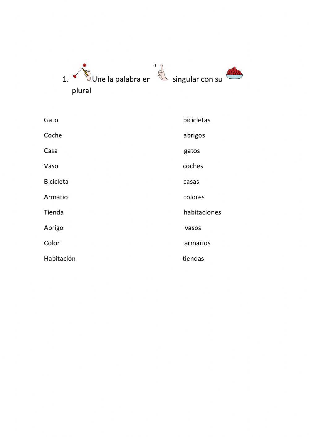 Lectoescritura, comprensión lectora, singular, plural, masculino y femenino