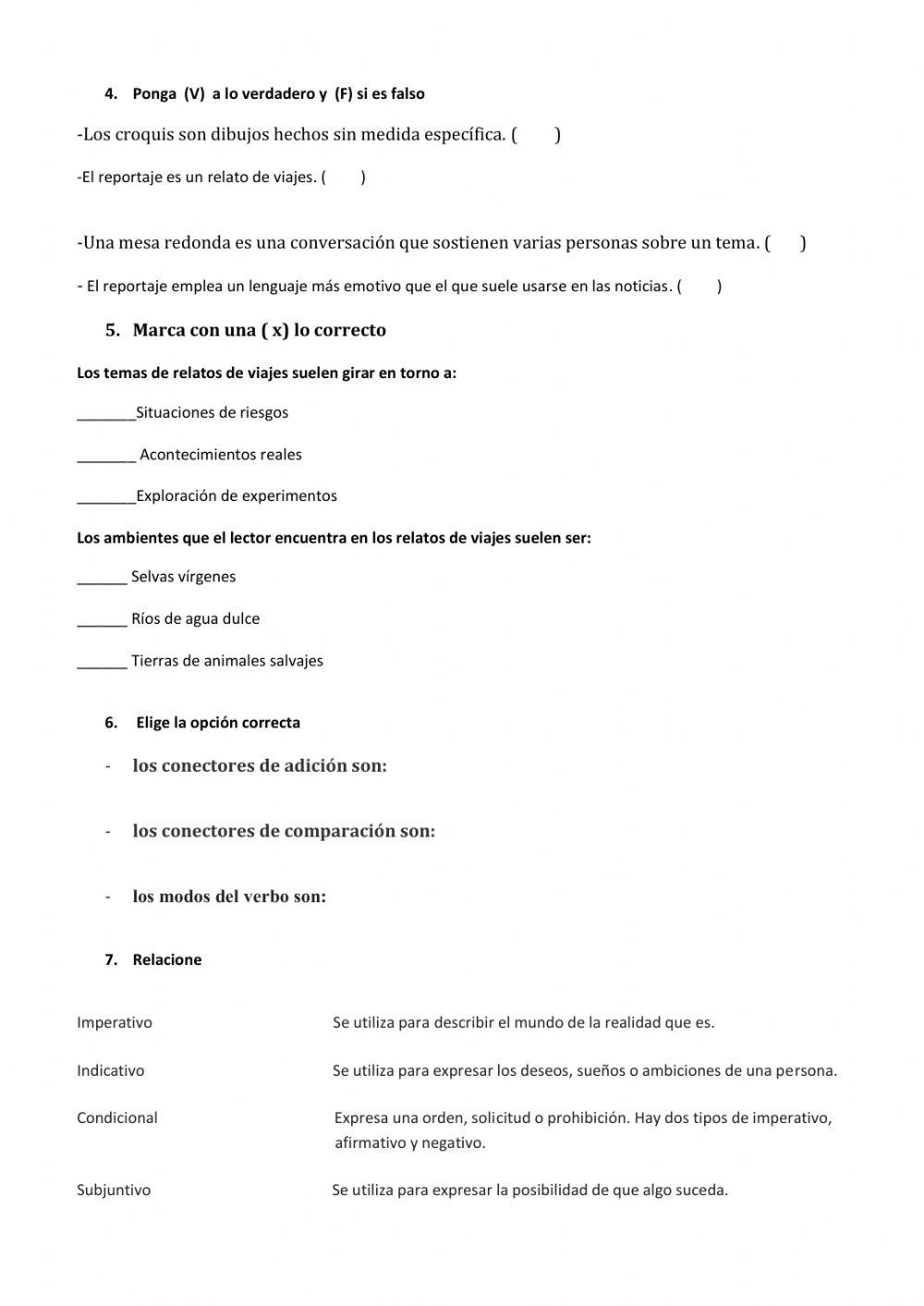 Evaluación quimestral Lenguaje