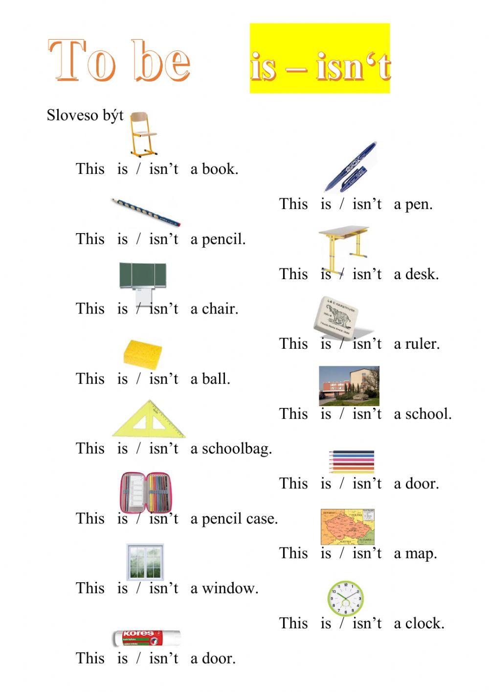 To be 4 - is - isn't