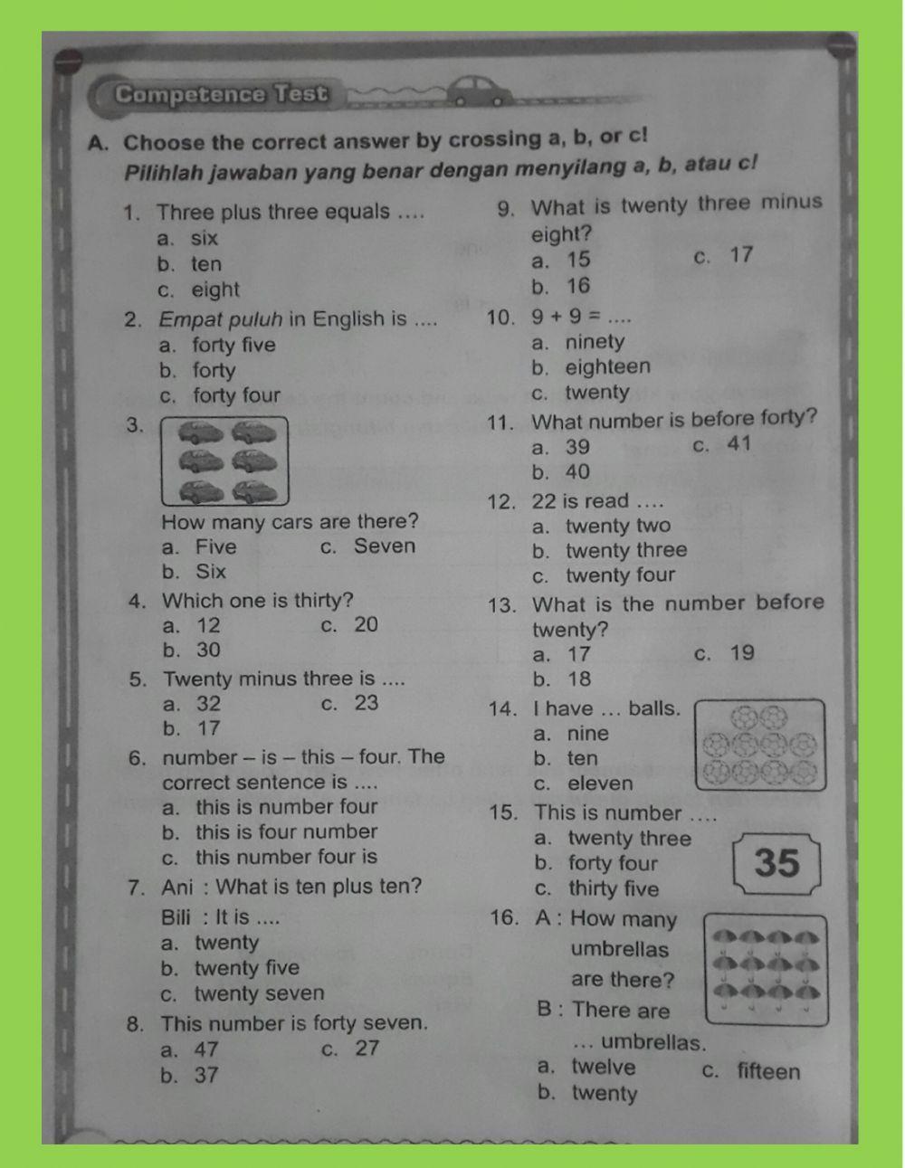 Numbers for grade 3