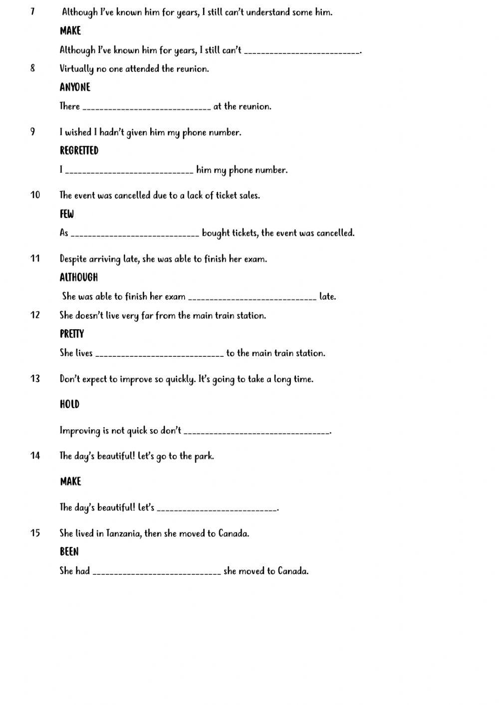 Fce second-term test