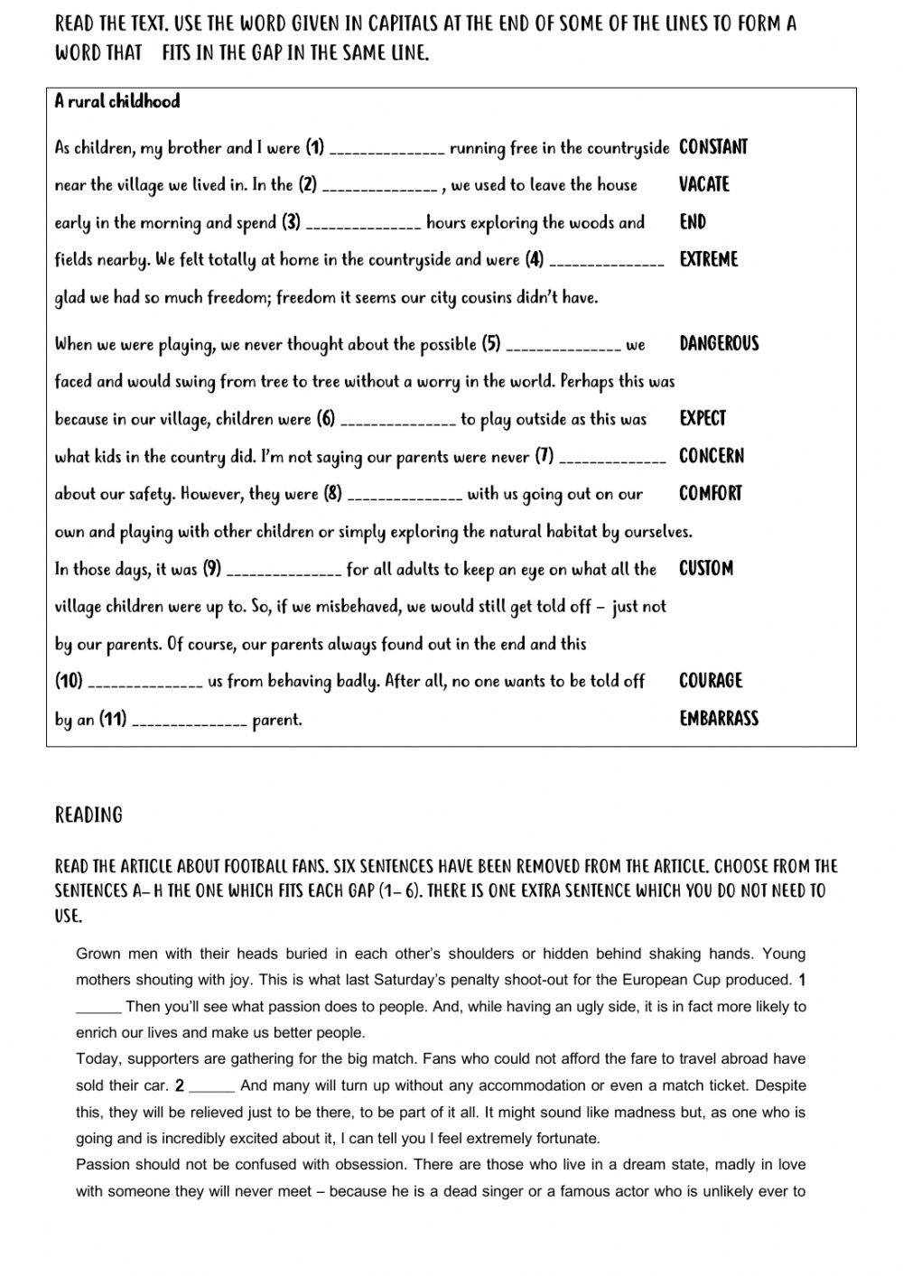 Fce second-term test