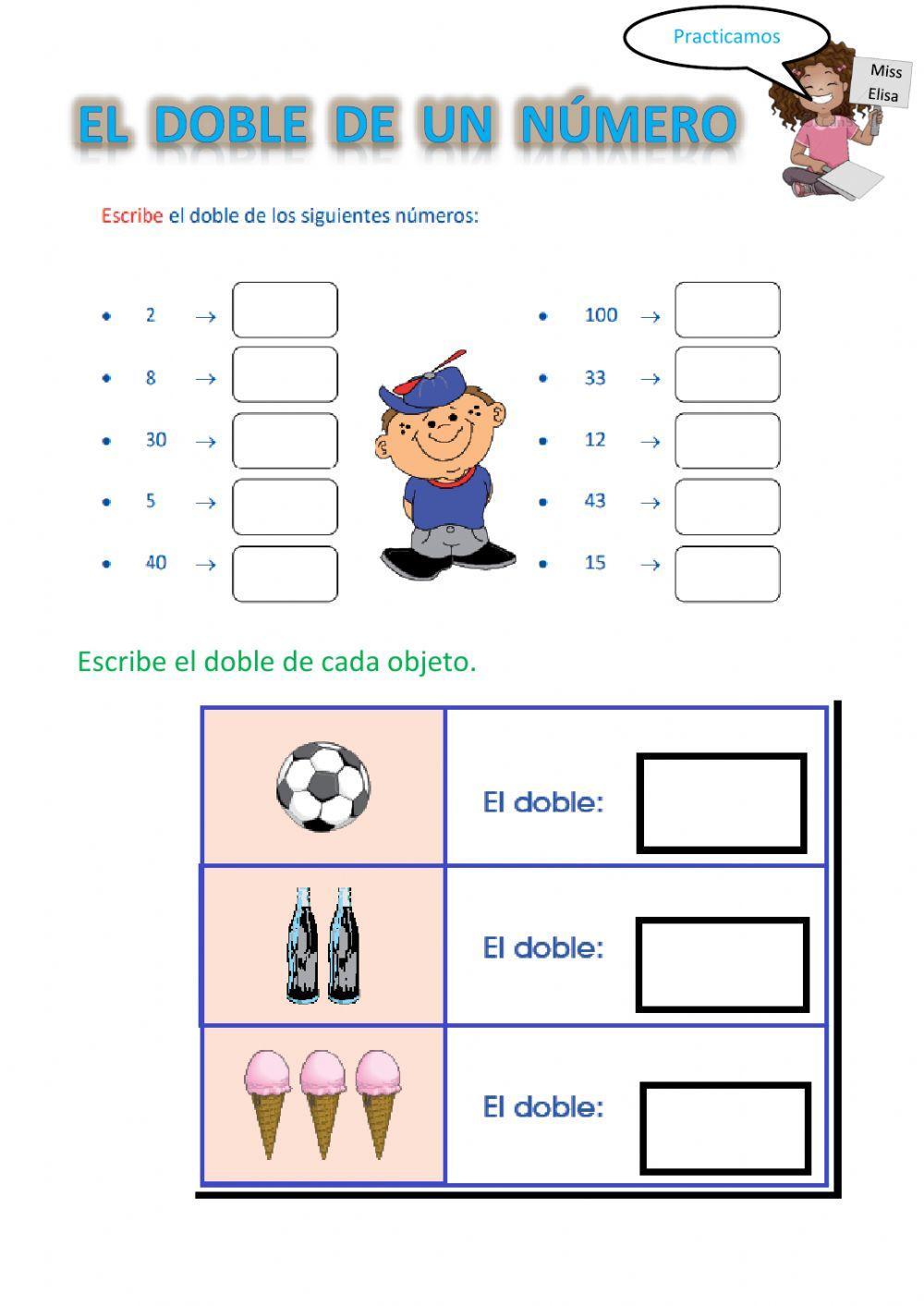 El doble de un numero