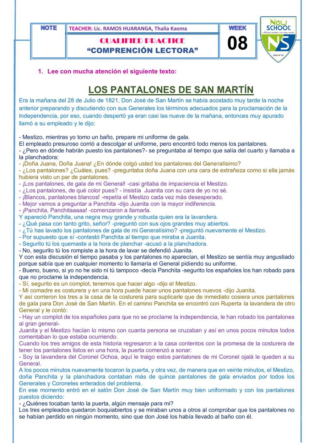 Comprensión lectora