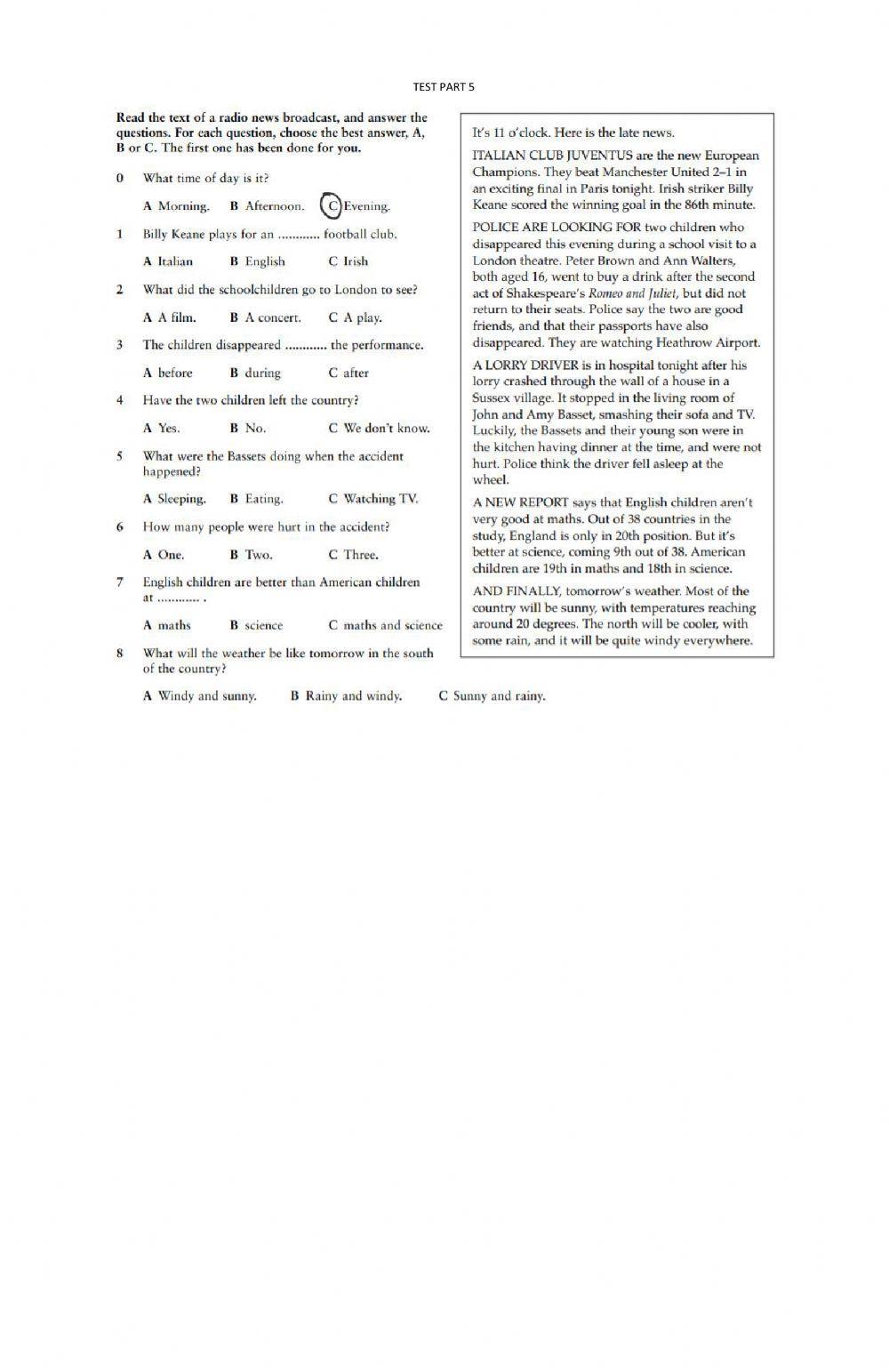 SABER test preparation part 1, 3 and 5 SABER test preparation part 1, 3 and 5