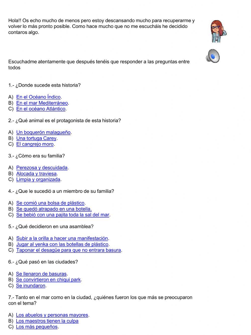 Comprensión oral: Acuatika