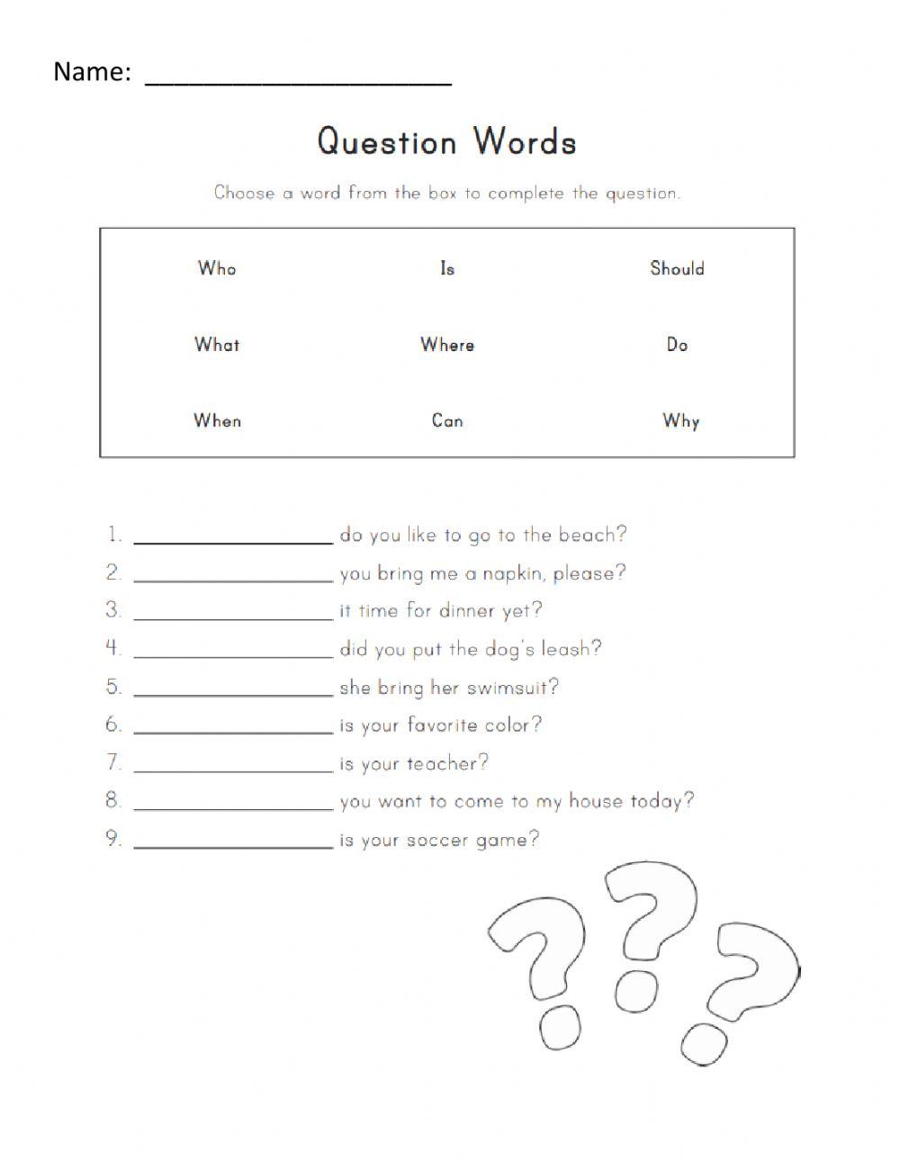 Question words