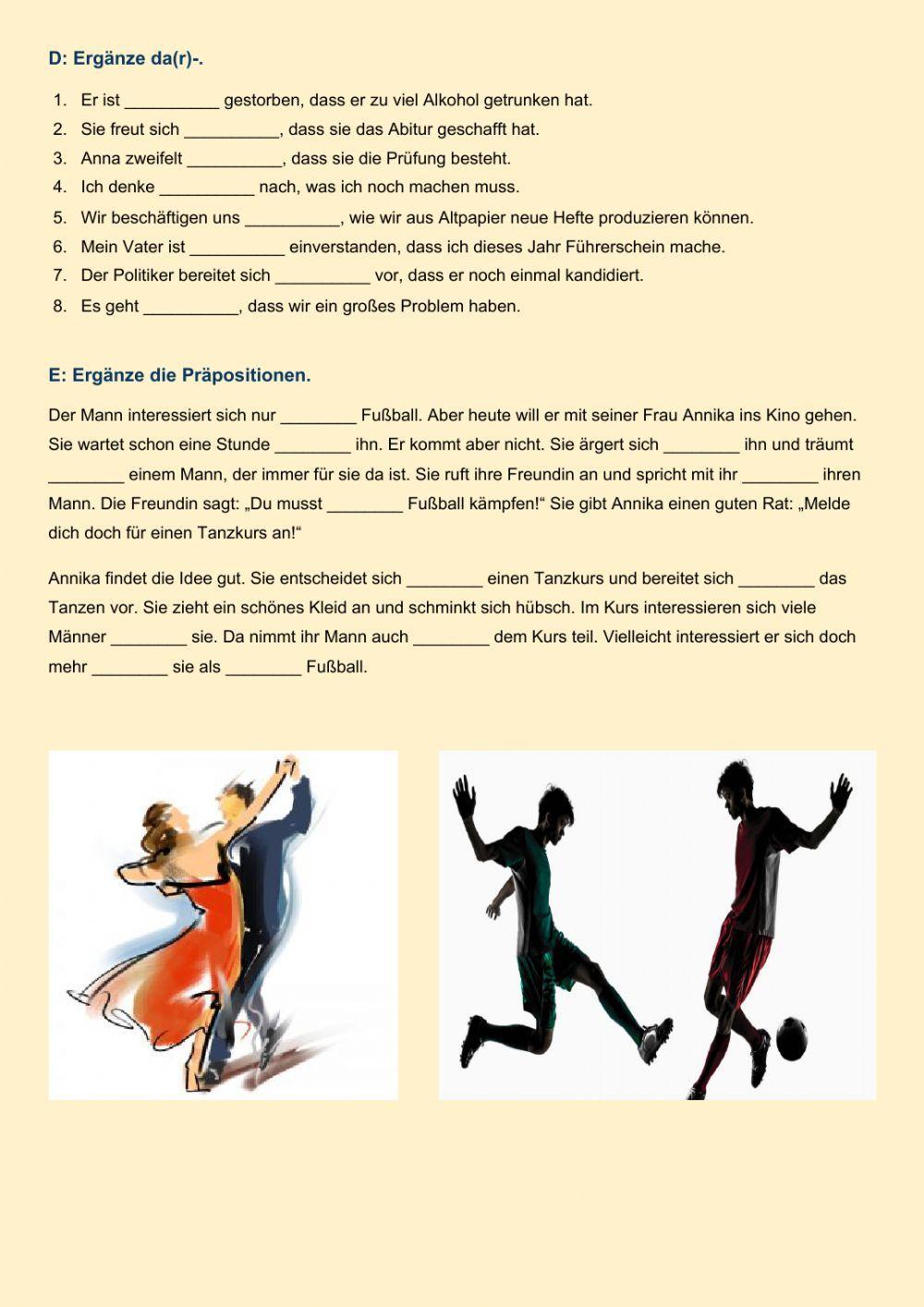 Verben mit Präpositionen