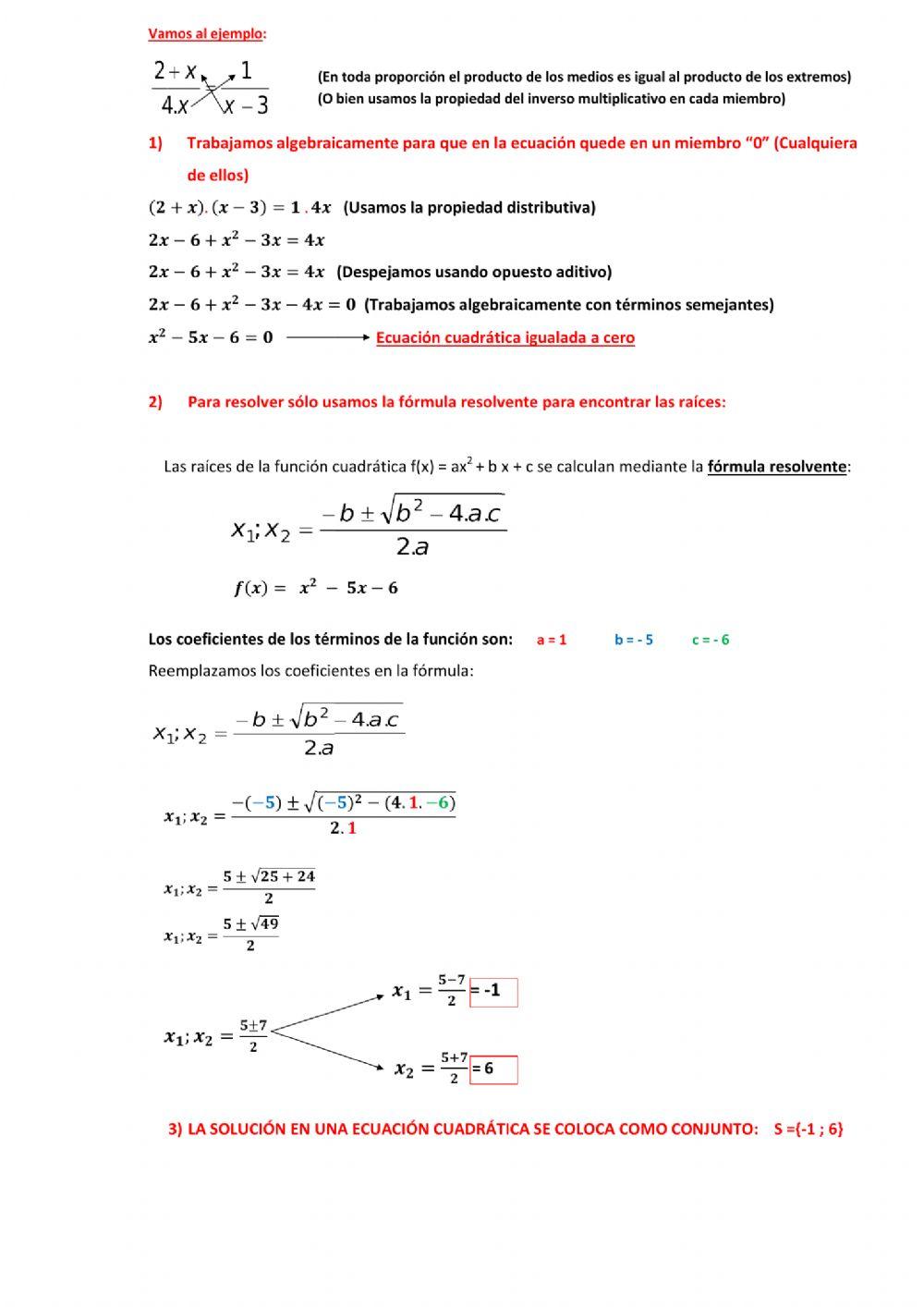 Ecuaciones Cuadráticas (Parte D)