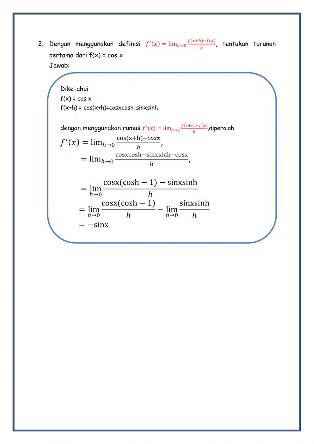 Lkpd turunan fungsi trigonometri