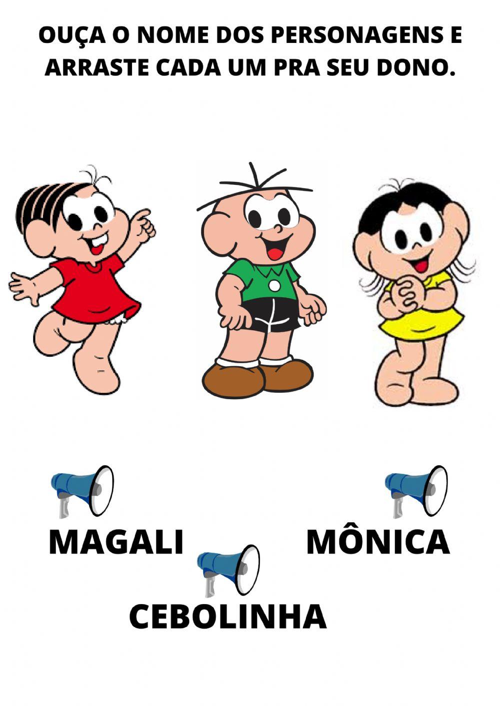 Aprenda as vogais com a turma da Mônica