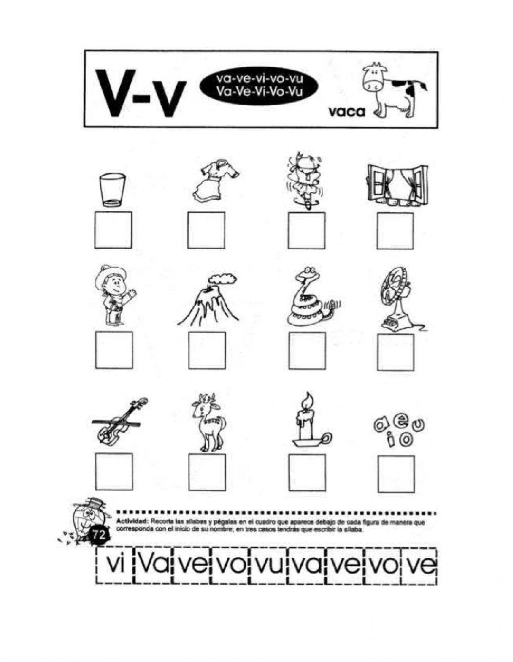 Va ve vi vo vu liveworksheets 408506