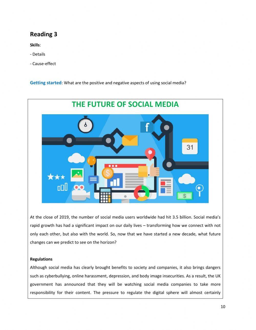 The Future of Social Media Reading 2 Unit 5