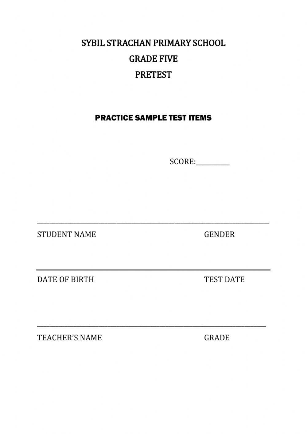 General practice for liveworksheet session