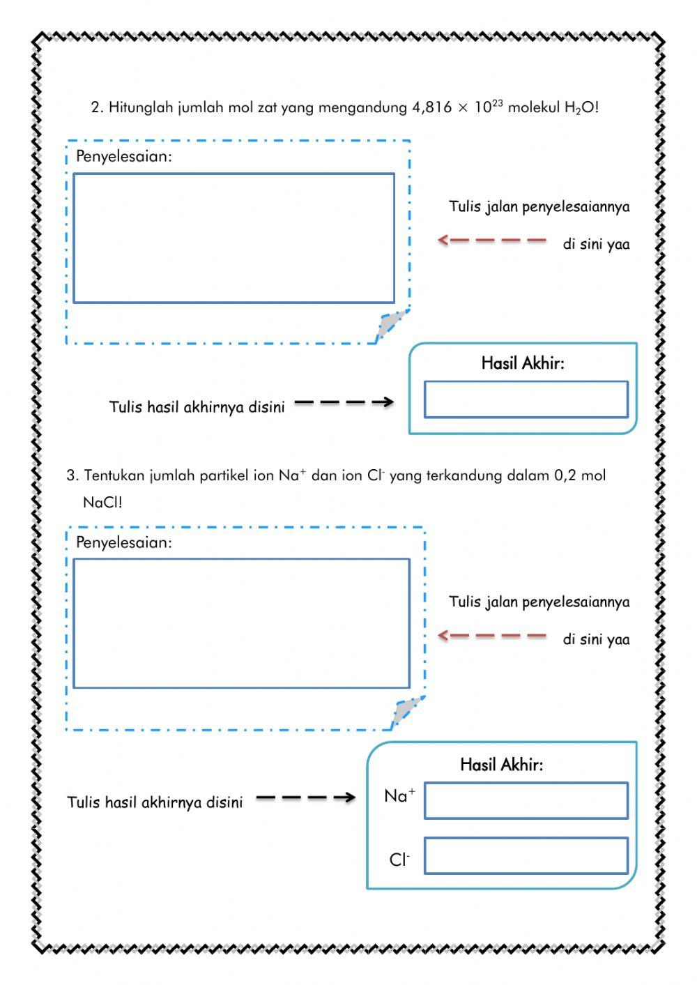 Konsep Mol - Interactive Worksheet
