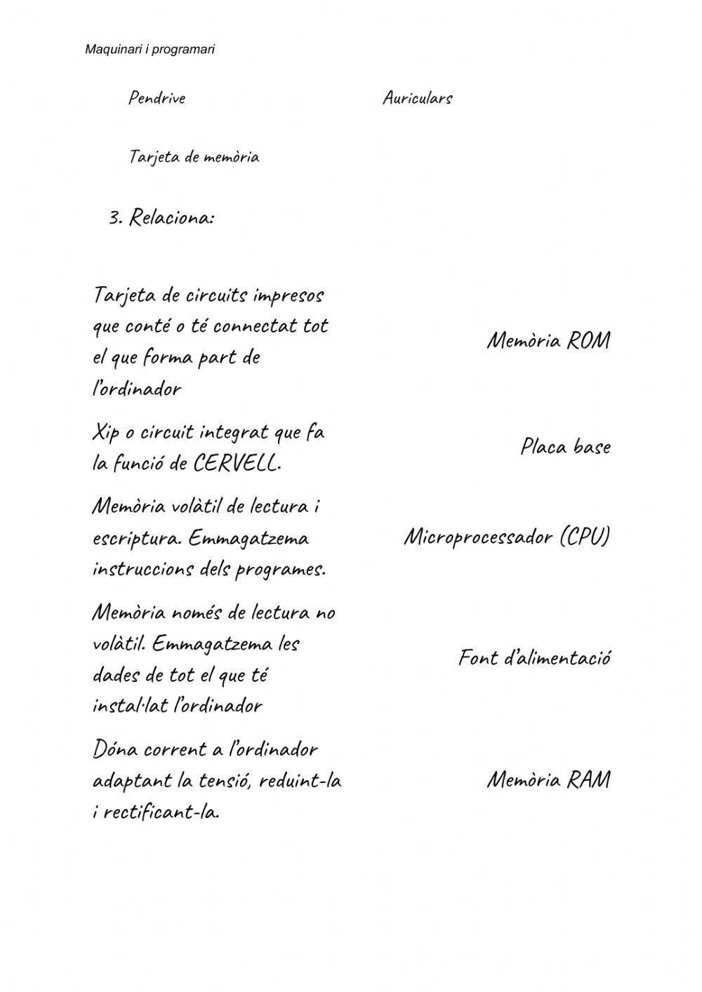 Maquinari programari part I