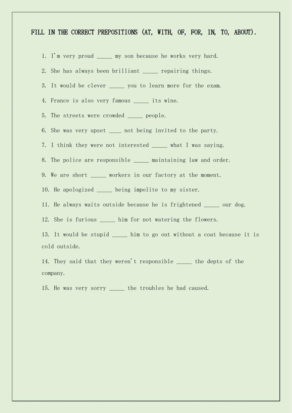 Verbs and prepositions-2