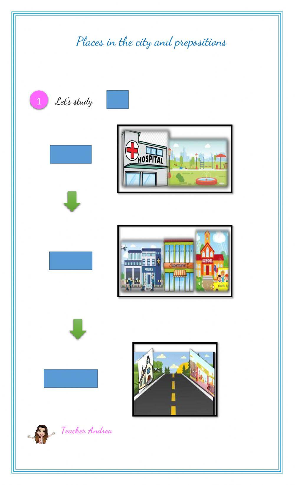 Places in the city and prepositions