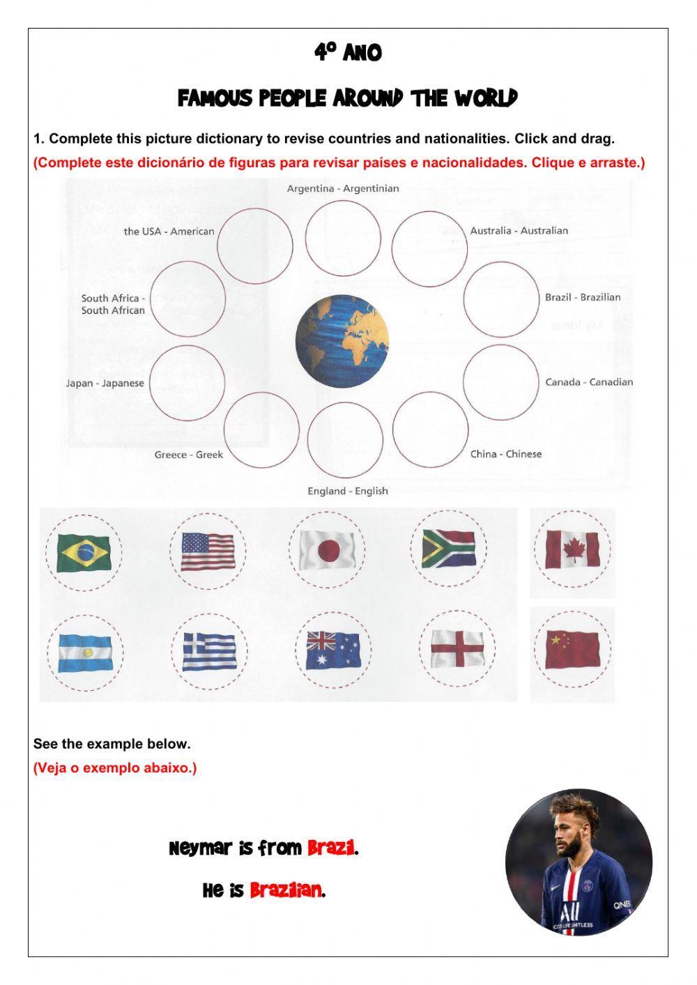 4º ano - Famous people around the world