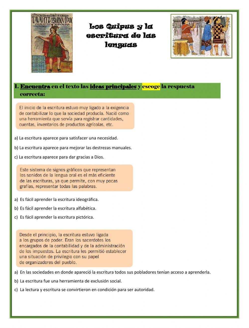 Los Quipus y la escritura de las lenguas