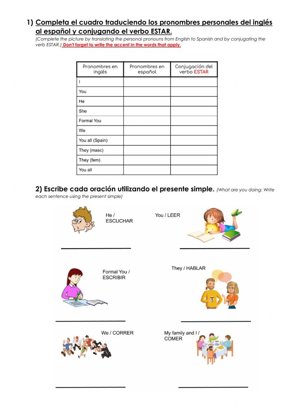 Presente simple y continuo