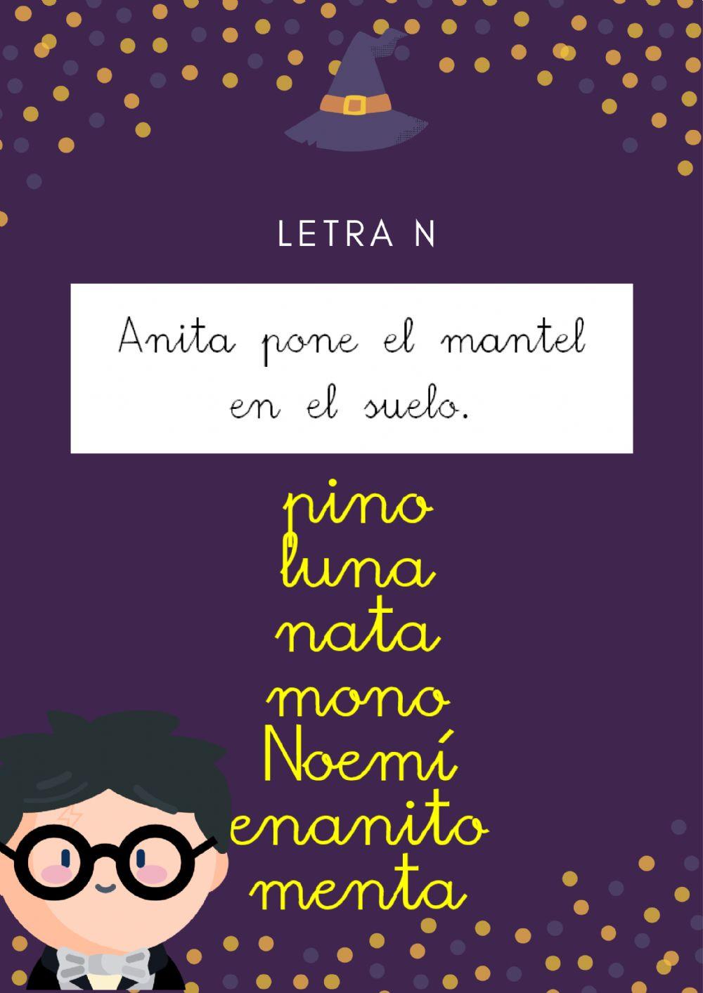 Mision 3: letra  t y n