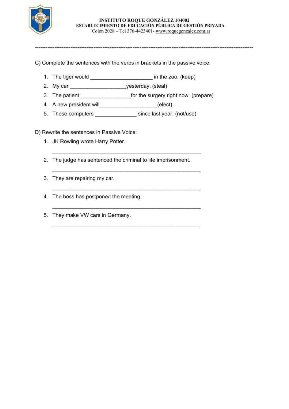 5º año - Actividad 1 - 1º Trimestre