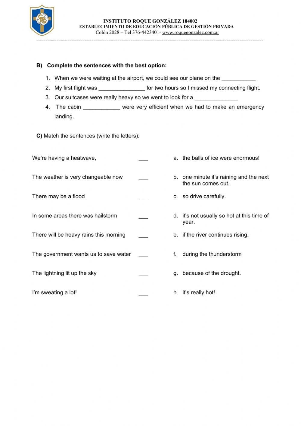 4º AÑO - Actividad 3 - 1º trimestre