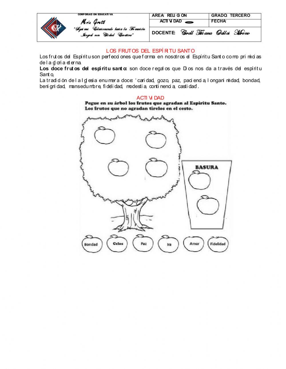 Frutos del espíritu santo