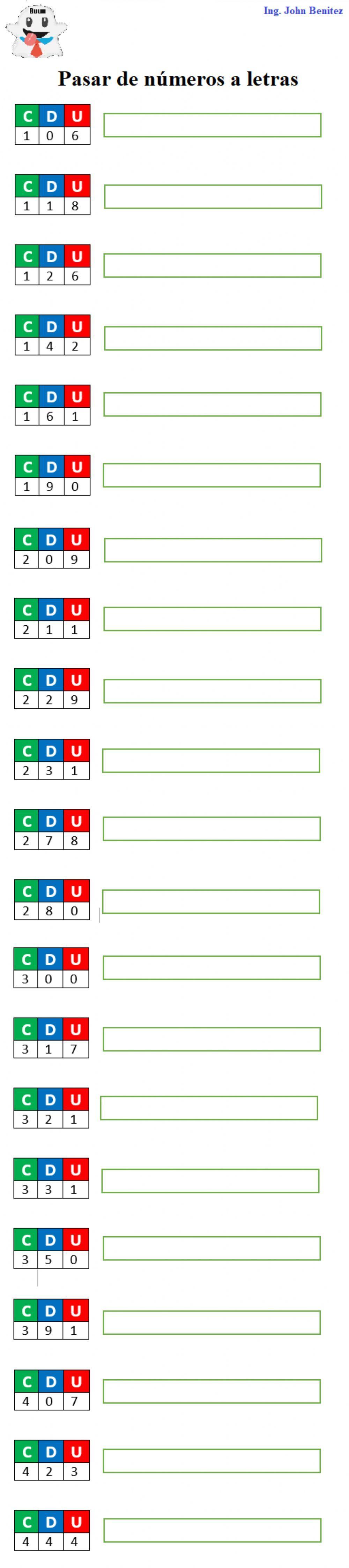 Escritura de números hasta 499