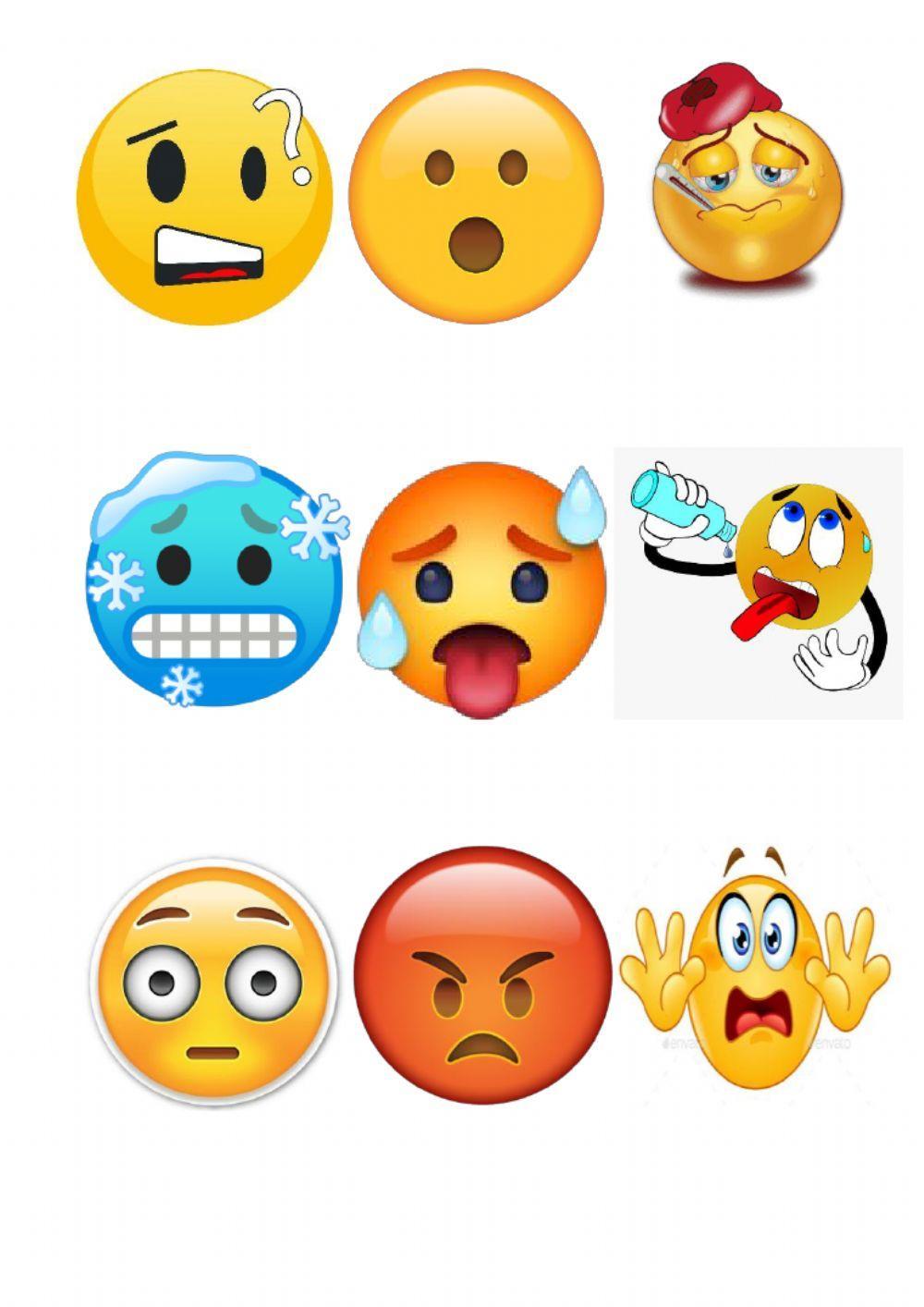 Adjectives to describe feelings and emotions with emojis