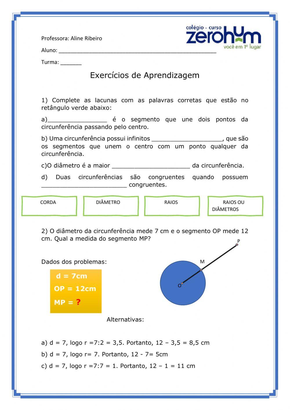 Círculo e Circunferência