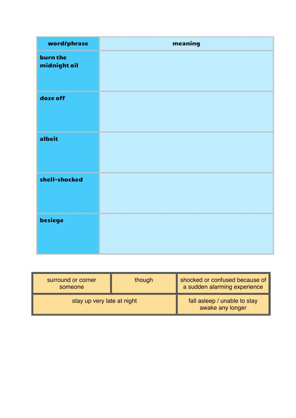 Vocabulary workbook p5-6 Part B