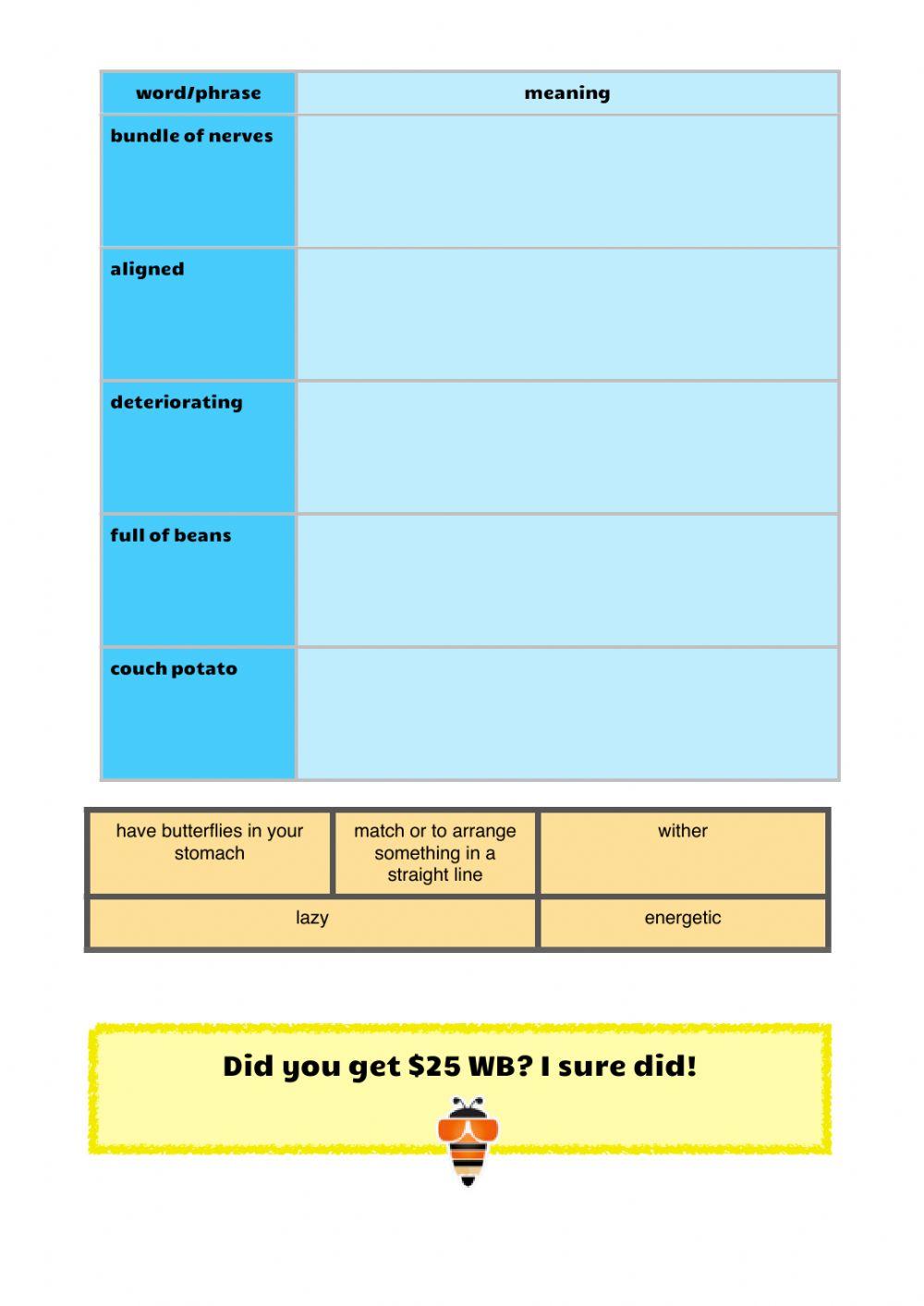 Vocabulary workbook p5-6 Part C