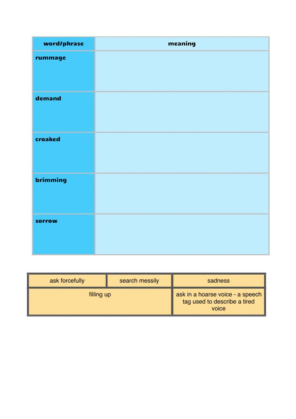 Vocabulary workbook p5-6 Part D