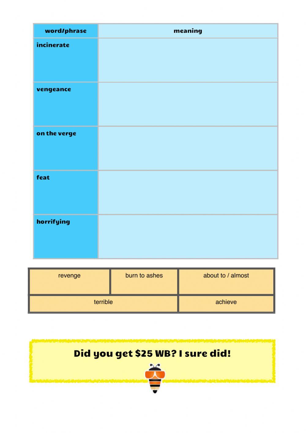 Vocabulary workbook p5-6 Part D