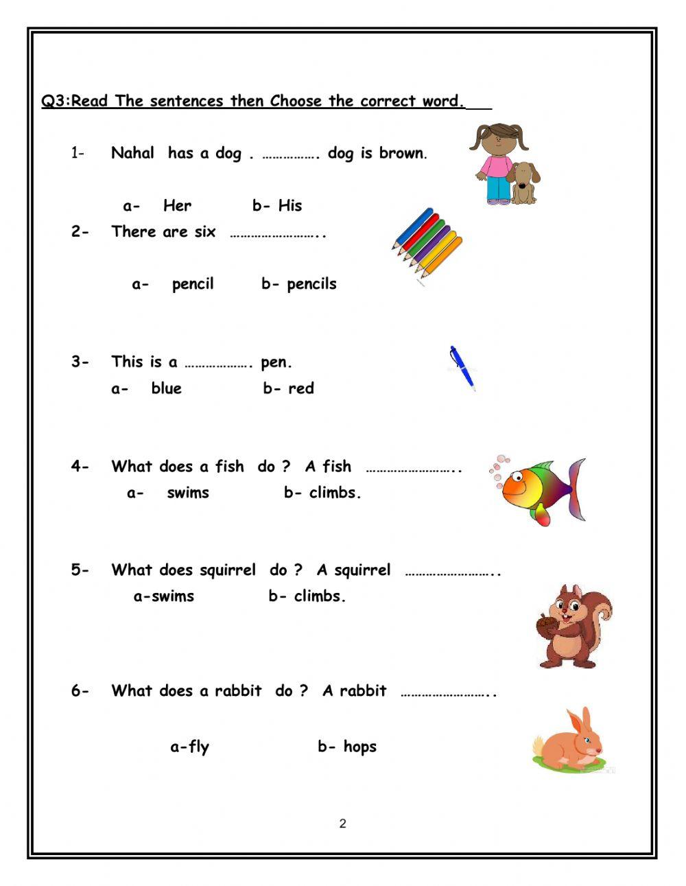 Grade2 w1 worksheet Live Worksheets
