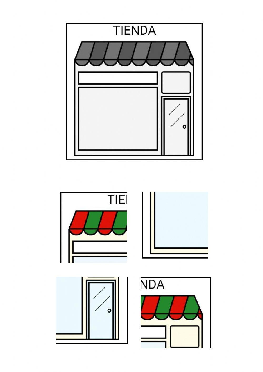 Puzzle pictograma tienda (4p)