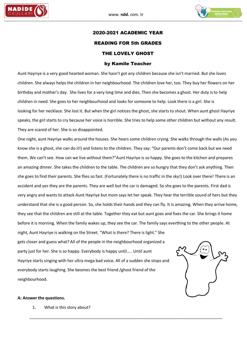 Reading 5th Grades worksheet Live Worksheets