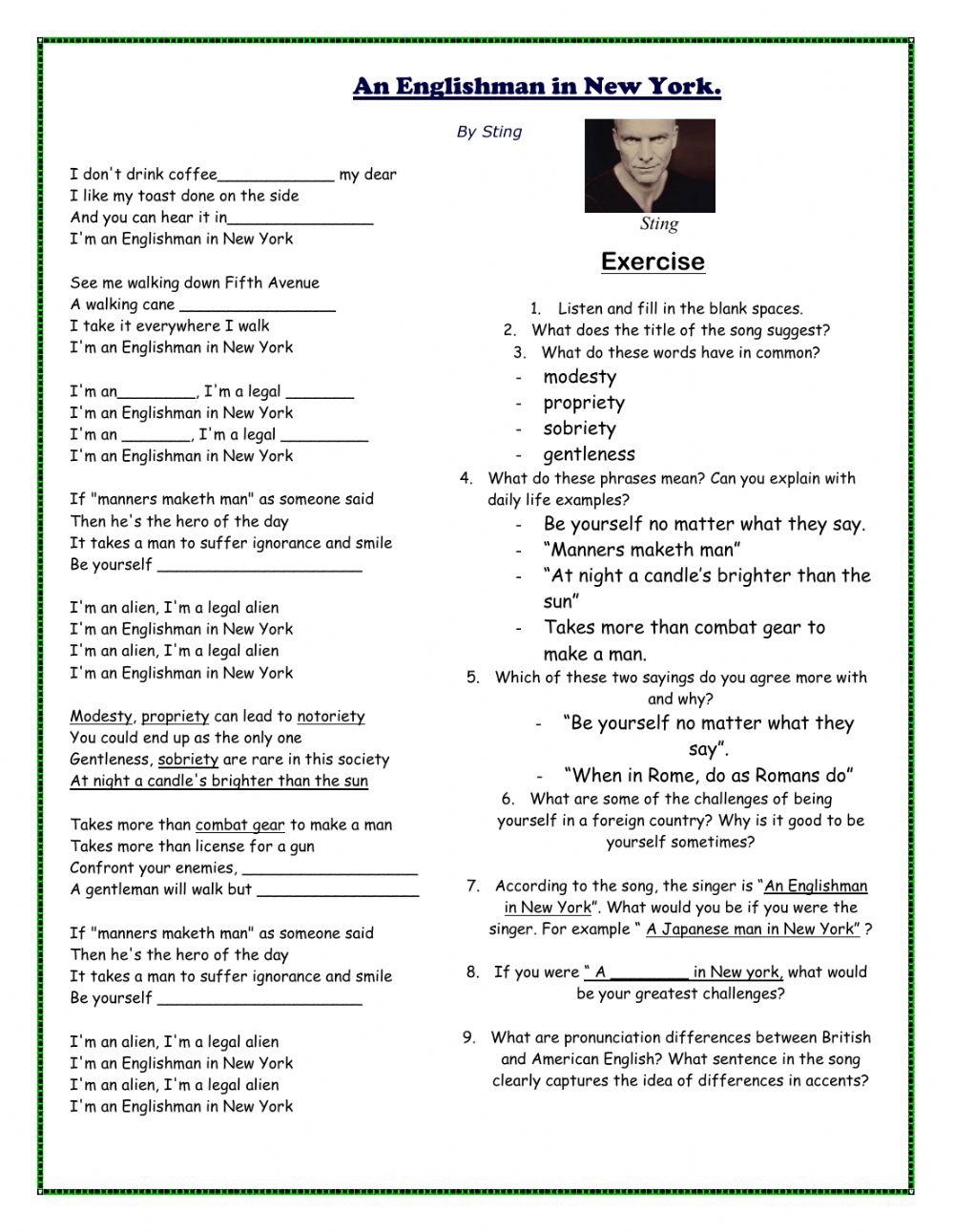 englishman-in-ny-gabriela-marrazzo-live-worksheets