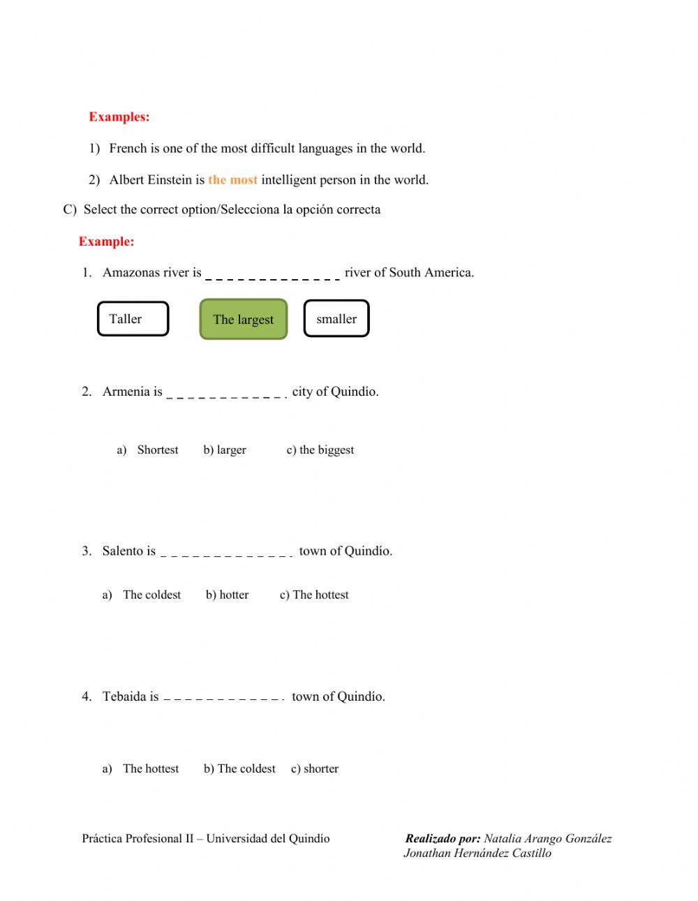 Comparatives and superlatives sixth grade