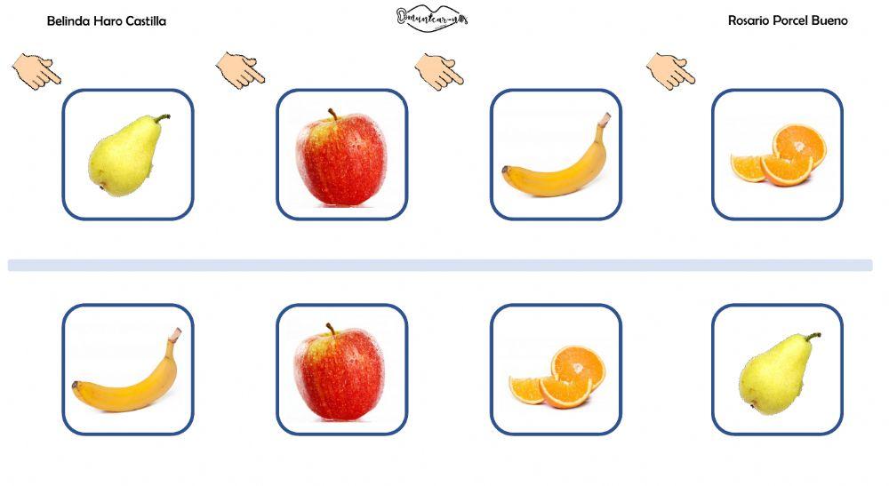 Asociar imágenes: frutas